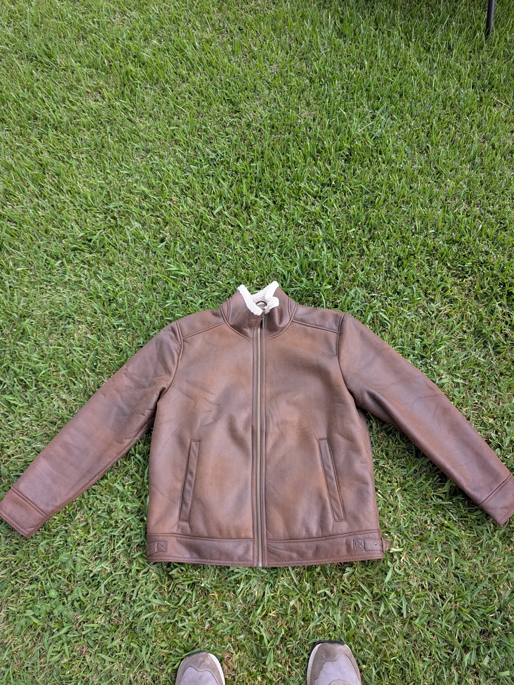 Rainforest RFT Sherpa Collar Jacket Size L Brown